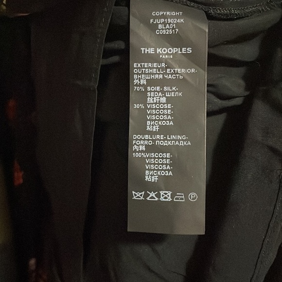 The Kooples Women's Midi Skirt with Assymetrical Hem in a Floral Print - Picture 6 of 6